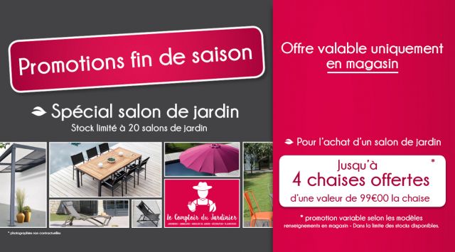 Promotions fin de saison